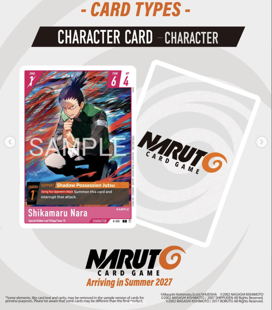 Carte Personnage Naruto Card Game Shikamaru Nara