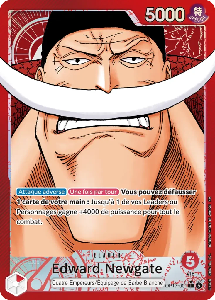Carte Leader Alternatif Art Edward Newgate - One Piece Card Game