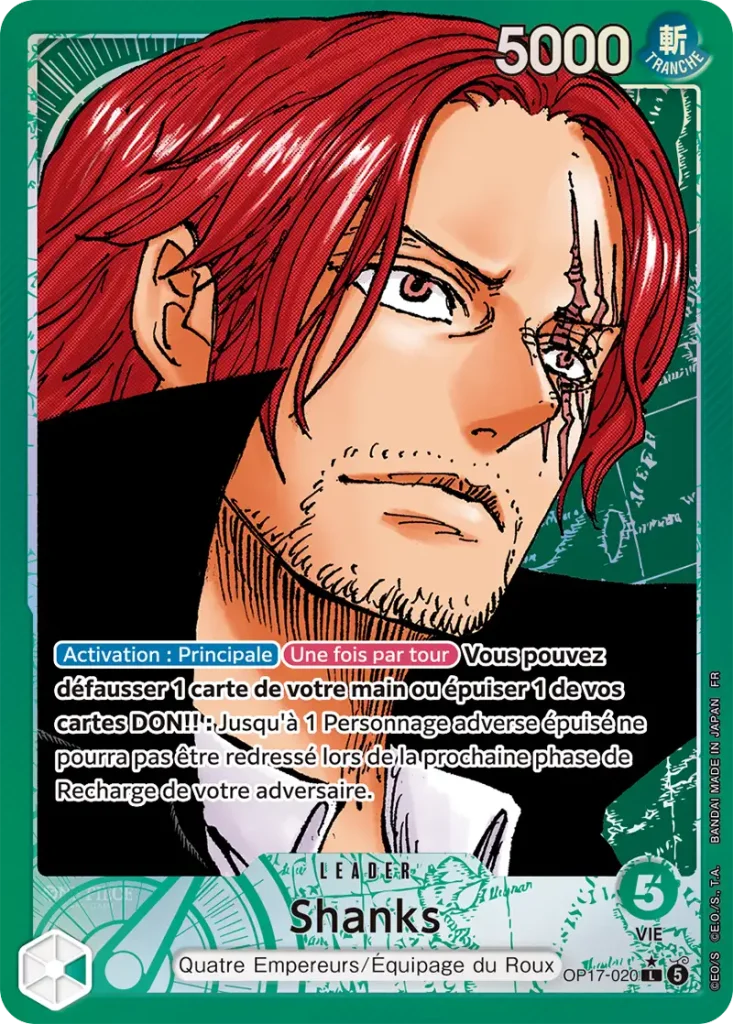 Carte Leader Alternatif Art Shanks - One Piece Card Game