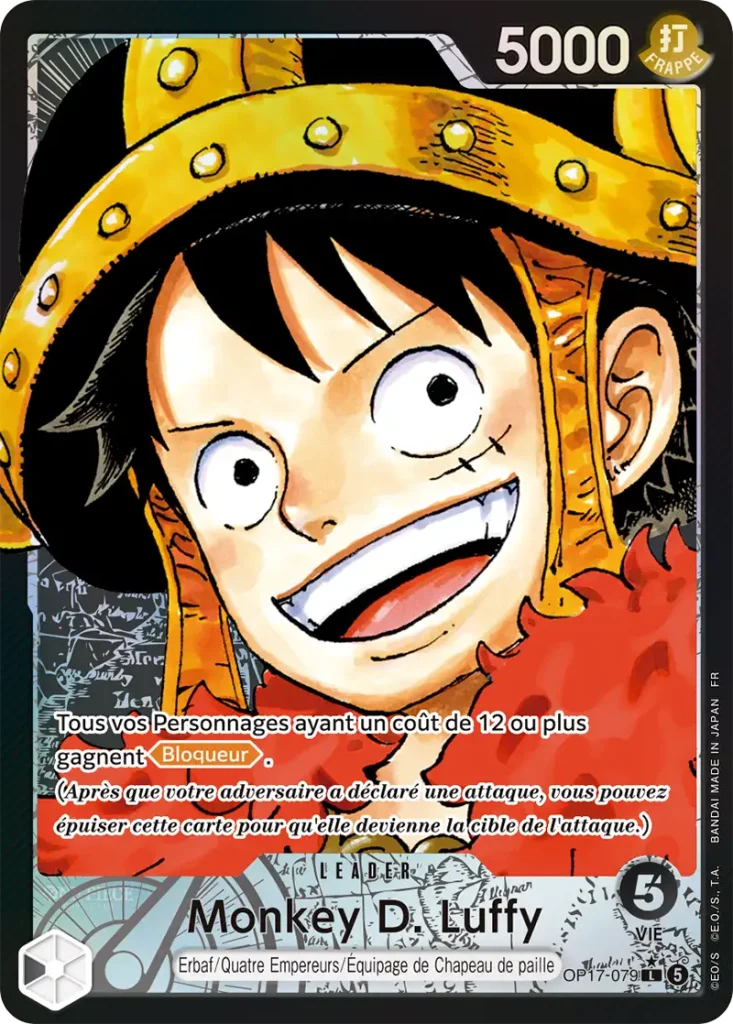 Carte Leader Alternatif Art Monkey D. Luffy - One Piece Card Game