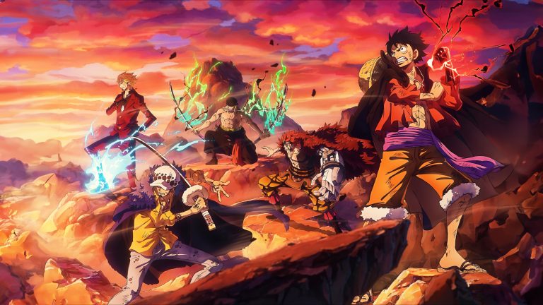 Luffy, Law, Zoro, Sanji, Kidd - One Piece